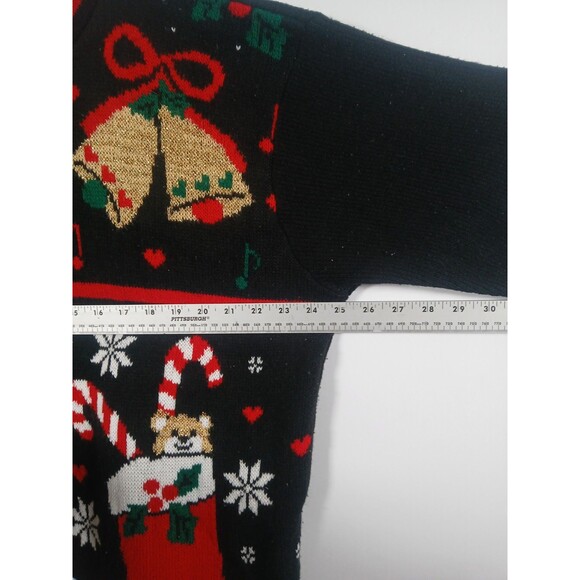 Nutcracker VTG Ugly Christmas Sweater 2X Snowman Tree Bell Stocking Candy Cane - Picture 7 of 8